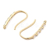 Brass Micro Pave Clear Cubic Zirconia Earring Hooks KK-G516-04G-2