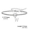 304 Stainless Steel Initial Charm Bracelets FS-WGD8E41-51-1