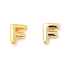 Brass Hollow Out Initial Letter Stud Earrings EJEW-A044-01G-F-1