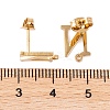 Ion Plating(IP) 304 Stainless Steel Stud Earrings FIND-Q103-01N-G-3