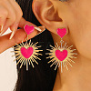 304 Stainless Steel Dangle Stud Earrings FS-WG82045-12-1