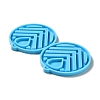 DIY Hollow-out Flat Round Pendant Silicone Molds DIY-I099-37-4