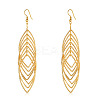 Fashionable Brass Hollow Horse Eye Tassel Dangle Earrings QI1983-2-2