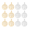 12Pcs 2 Colors 201 Stainless Steel Pendants STAS-UN0053-69-1