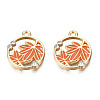 Autumn Theme Alloy Enamel Pendants LS-ENAM-N048-010A-2