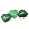 Heart Natural Malaysia Jade Pendants X-G-Q438-19-2