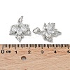 Rack Plating Brass Clear Cubic Zirconia Pendants KK-B078-02P-01-3