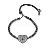 Rack Plating Brass Micro Pave Cubic Zirconia Silder Bracelets BJEW-P341-03EB-1