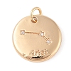 Brass with Clear Cubic Zirconia Pendants KK-N256-24A-G-1