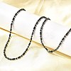 2MM 201 Stainless Steel Column Ball Chain Necklaces NJEW-C097-01B-1