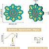 3D Printed Sunflower Charm Dangle Earring Making Kit for Girl Women DIY-OC0007-69-2