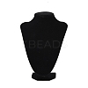 MDF Covered with Velveteen Bust Shaped Necklace Display Stands LS-ODIS-S015-01B-1