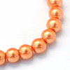 Baking Paint Pearlized Glass Pearl Round Bead Strands X-HY-Q330-8mm-36-2