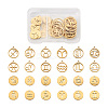 24Pcs 304 Stainless Steel Pendants STAS-TA0001-30G-9