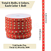 CALFOVERA 6 Rolls 6 Colors Faux Suede Cord LW-CL0001-02A-2