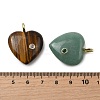 Natural Mixed Gemstone Pendants G-P588-01G-A-3