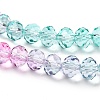 Transparent Painted Glass Beads Strands LS-DGLA-A034-T8mm-A10-4