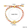 304 Stainless Steel Link Braided Cotton Cord Adjustable Slider Bracelets WG7AACD-01-2