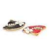 304 Stainless Steel Enamel Pendants STAS-I346-55G-2