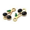 Ion Plating(IP) 304 Stainless Steel Enamel Fruit Connector Charms STAS-P373-01G-02-2