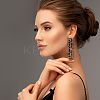 4 Pairs 4 Colors Alloy Rhinestone Stud Earrings for Women EJEW-AN0004-35-5