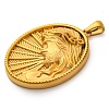 Religion Golden Tone 304 Stainless Steel Pendants STAS-K289-01G-11-2