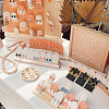 24Pcs PU Leather & Sponge Jewelry Pendant Nceklace Display Cards NDIS-SP0001-03A-01-7