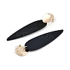 Brass Resin Teardrop Stud Earrings for Women EJEW-U030-01G-03-2