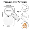 30Pcs Stainless Steel Keychain KEYC-BBC0001-01-2