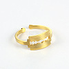 Simple 304 Stainless Steel Adjustable Cuff Rings for Women WT4746-5-1