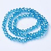 Electroplate Glass Beads Strands X-EGLA-A034-T6mm-A13-2