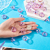 30Pcs UV Plating Acrylic Bead Caps PACR-TA0001-17B-5