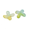 Metal Enlaced Acrylic Bead Caps OACR-G044-01E-2