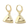 Brass Micro Pave Cubic Zirconia Dangle Leverback Earrings KK-K355-25G-1