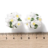 Luminous Polymer Clay Rhinestone Floral Ball Beads CLAY-U002-01F-5
