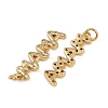 Brass Micro Pave Cubic Zirconia Pendants X-KK-B150-06G-2