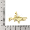 Rack Plating Brass Micro Pave Cubic Zirconia Pendants KK-C052-08B-G-3