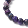 Natural Rainbow Tiger Eye Round Beads Stretch Bracelets for Women Men BJEW-JB11608-3