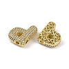 Brass Micro Pave Clear Cubic Zirconia Pendants KK-Z041-01G-P-2