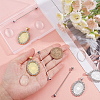 DIY Oval Pendant Brooch Making Kits DIY-CA0004-04-3