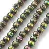 Electroplated Natural Lava Rock Beads Strands G-A251-B01-01H-2