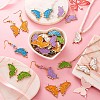 50 Pieces Enamel Butterfly Charms Pendant Alloy Enamel Insect Charm Mixed Colorful for Jewelry Necklace Earring Bracelet Making Crafts JX331A-3