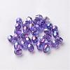 AB Color Plated Eco-Friendly Transparent Acrylic Barrel Beads TACR-L002-4mm-M-2