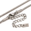 Non-Tarnish 304 Stainless Steel Heart Pendant Round Snake Chain Necklaces for Women X-NJEW-G142-04P-3