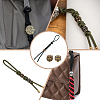 2Pcs 2 Styles Outdoor EDC Tool Brass Parachute Rope European Beads KK-NB0003-61-6
