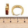 304 Stainless Steel Enamel Hoop Earrings EJEW-K268-19G-03-5
