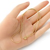 Brass Round Snake Chain Necklace for Women MAK-YW0001-07-3