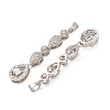 Brass Micro Pave Clear Cubic Zirconia Pendants CU-CBADD64-05P-2