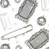 DIY Rectangle Pendant Making Kits DIY-FS0009-40-2