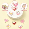 8Pcs 4 Colors Alloy Enamel Pendants ENAM-YW0004-31-3
